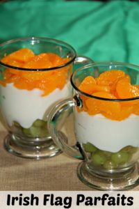 St. Patrick's Day fruit parfaits